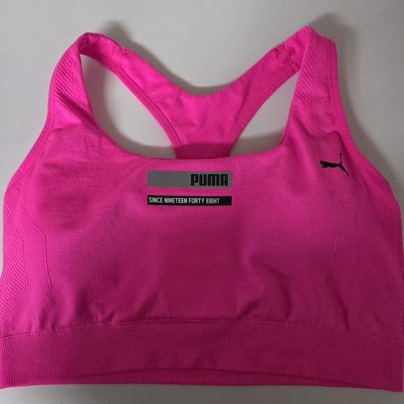 PUMA Vibrant Pink Sports Bra - Picture 1 of 5